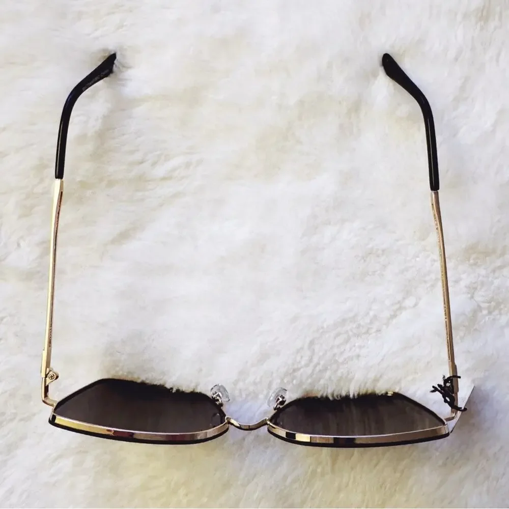 Monica Black Geometric Sunglasses
